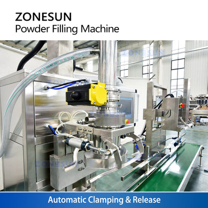Precision Servo: ZONESUN ZS-FM75L Semi-Automatic Anti-Dust Auger Powder Bag Filling Machine