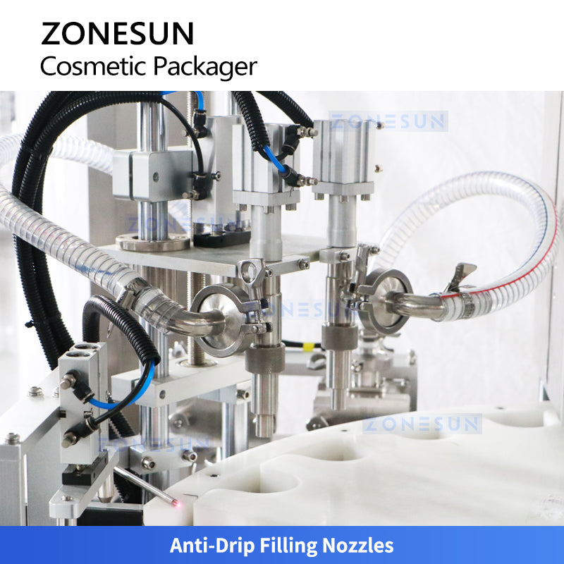 ZONESUN ZS-AFC28B Automatic Cosmetic Cream, Serum & Lotion Filling, Foil Sealing and Capping Machine
