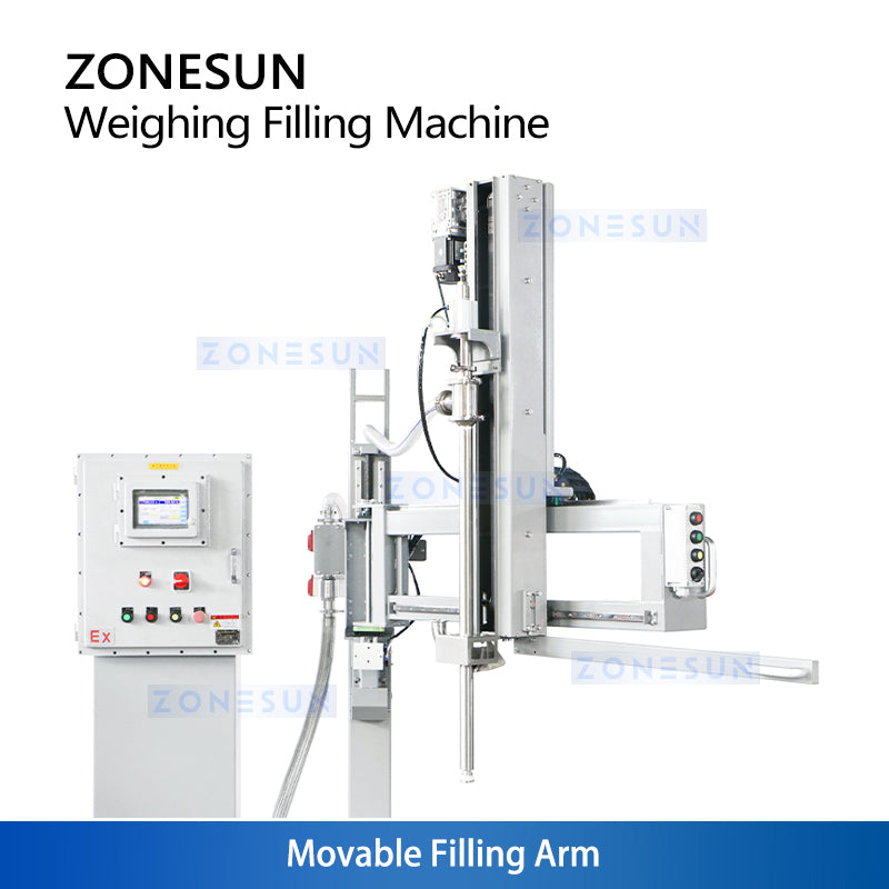 ZONESUN ZS-YTEXW2 Semi-Automatic Explosion-Proof IBC Tank Weighing Filling Machine for Chemical Liquids