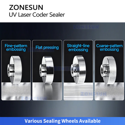 ZONESUN ZS-FR100LC Continuous Band Sealer with UV Laser Coding for Bag Packaging