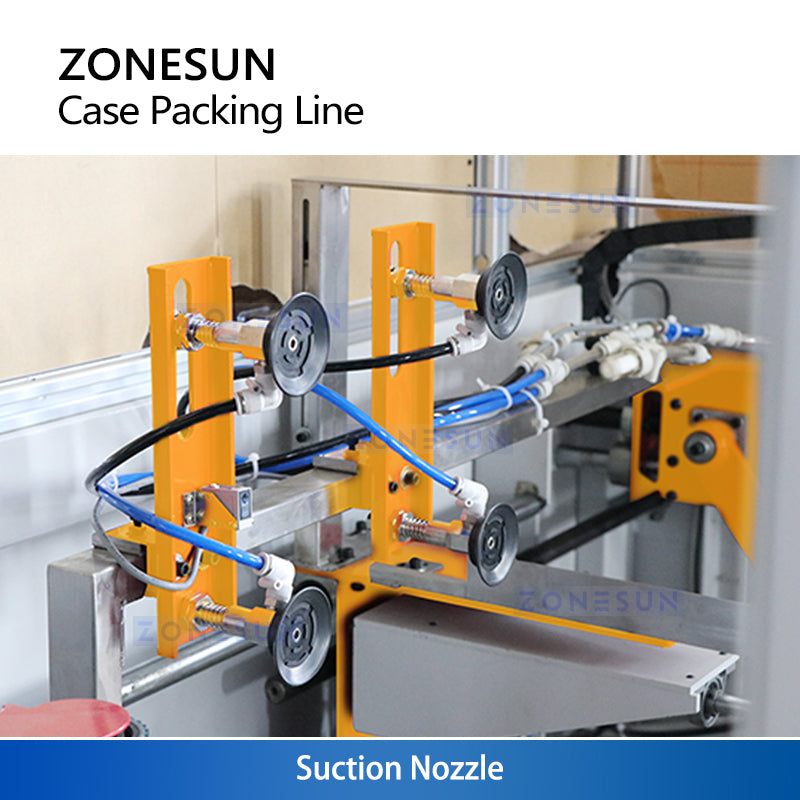 ZONESUN ZS-CSPM2 Automatic Top Load Case Packing Line for Food Beverage Cosmetic Packaging
