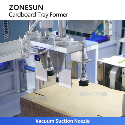 ZONESUN ZS-CSPM4T Automatic Cardboard Tray Forming Machine with Hot Melt Glue System