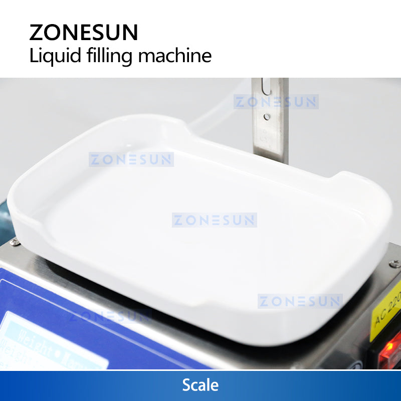 ZONESUN ZS-M100 Semi-Automatic Weighing Liquid Filling Machine for Cosmetics Chemicals