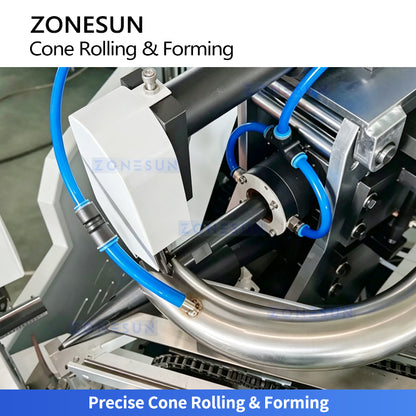 ZONESUN ZS-PCF01 Automatic Ice Cream Paper Cone Sleeve Forming Machine for Ice Cream Cone Wrappers