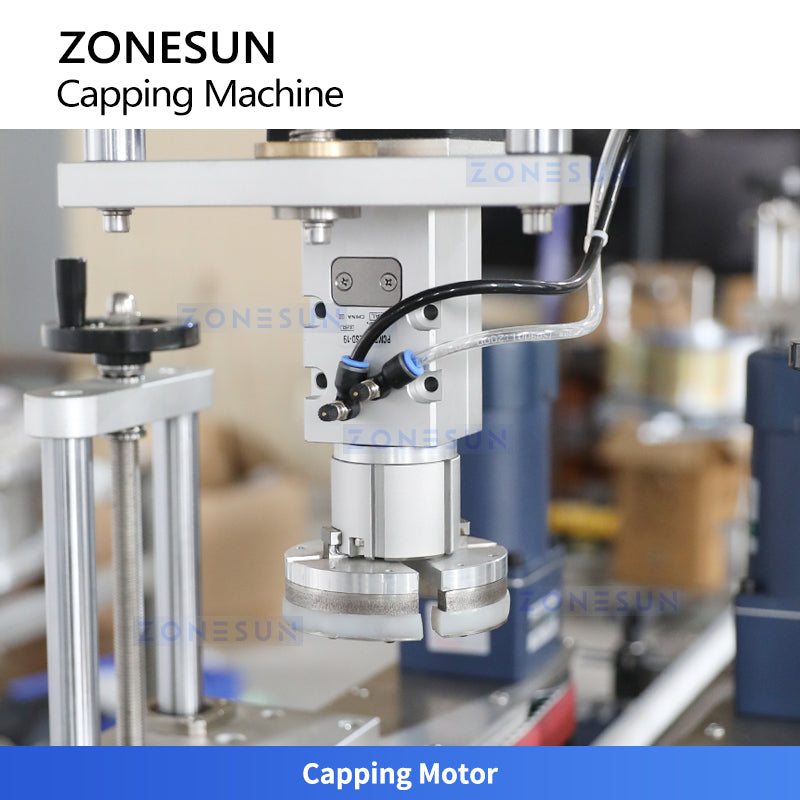 ZONESUN ZS-XG440H2 Servo Automatic Capping Machine for F Style Oil Bottles and Containers