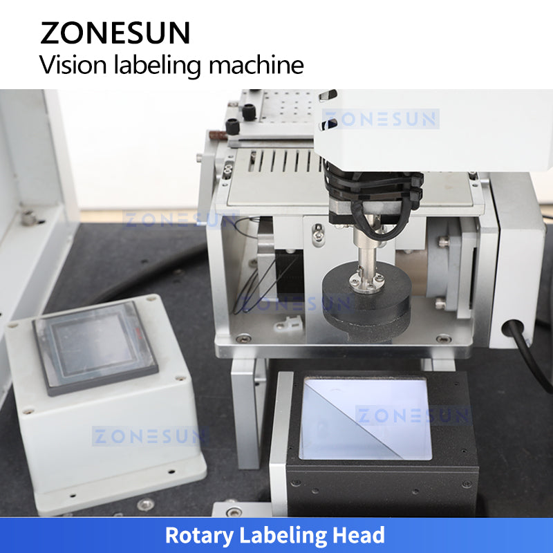 Extreme Precision: ZONESUN ZS-STB3 Camera-Guided Vision Cap Labeling Machine for Perfume Bottles