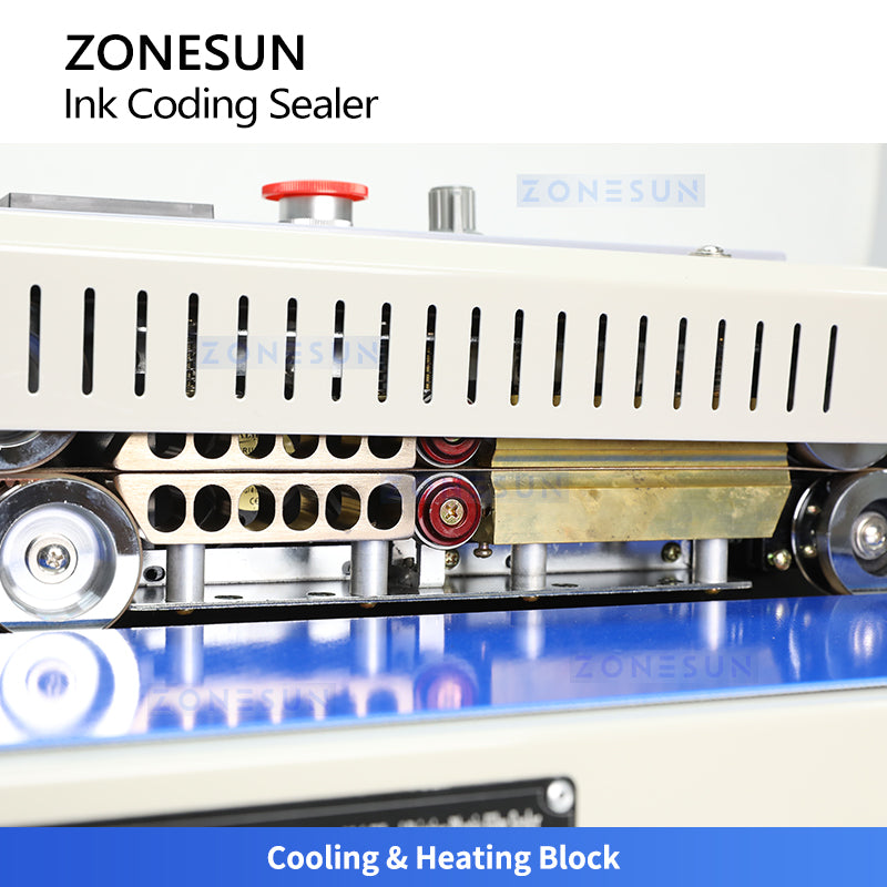 ZONESUN ZS-FR1000 Automatic Solid-Ink Continuous Band Sealer for Plastic and Laminated Bags