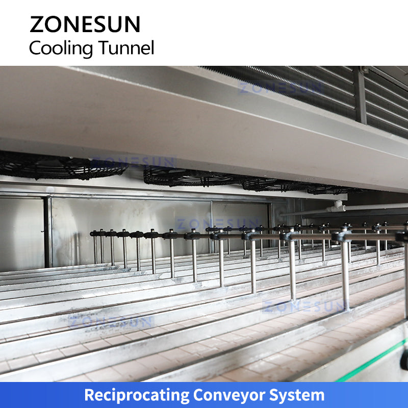 ZONESUN ZS-CT3 Industrial Cooling Tunnel with Reciprocating Conveyor