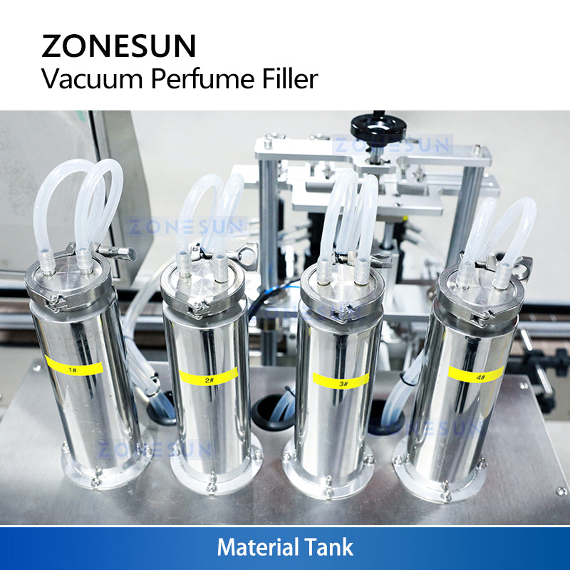 ZONESUN ZS-VTZL4A Automatic Vacuum Liquid Filling Machine for Perfume and Fragrance Bottles