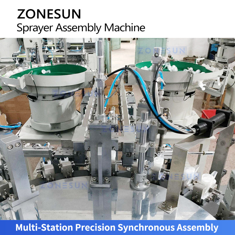 High Efficiency: ZONESUN ZS-WIM06 Fully Automatic Trigger Sprayer Pump Head Assembly Machine Line