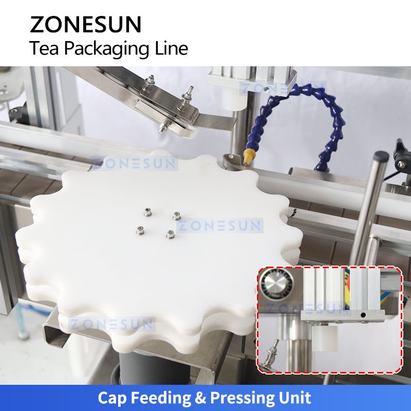 ZONESUN ZS-FAL180X15 Tea Weighing, Filling & Multi-Cap Capping Machine Production Line