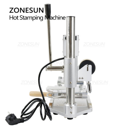 ZONESUN ZS-100B Manual Hot Foil Stamping Machine for Leather, Wood & Pencils