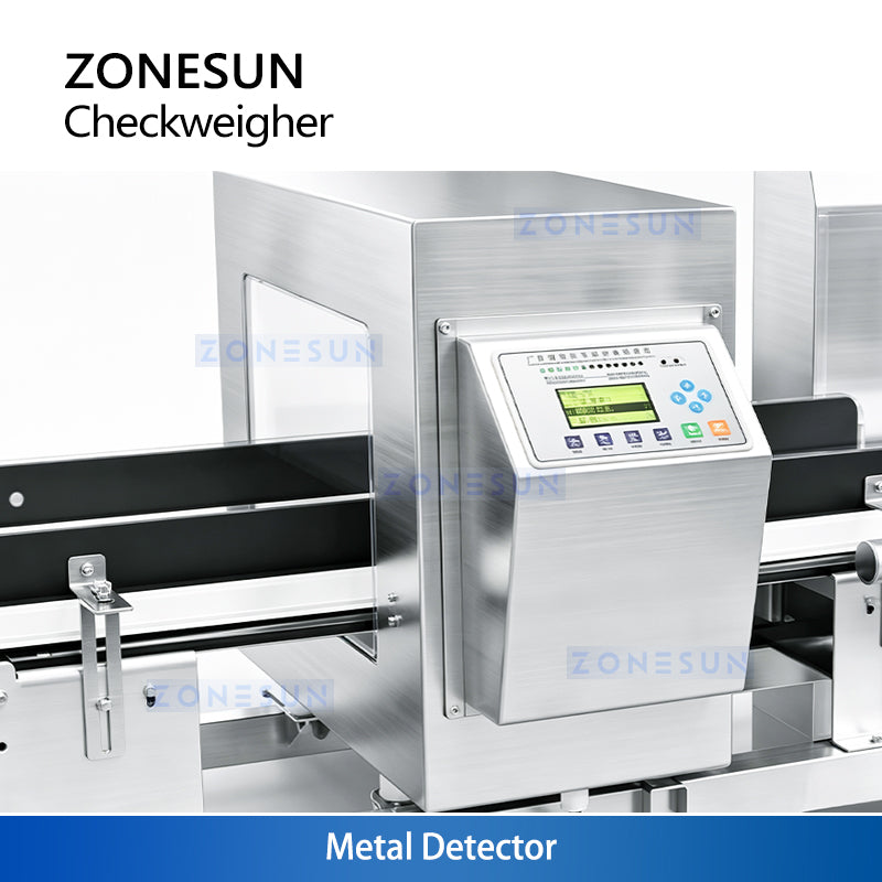ZONESUN ZS-MD818 Button-Type Automatic Metal Detector and Checkweigher with Reject System