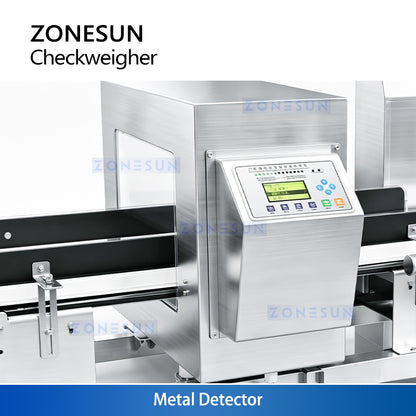 ZONESUN ZS-MD818 Button-Type Automatic Metal Detector and Checkweigher with Reject System