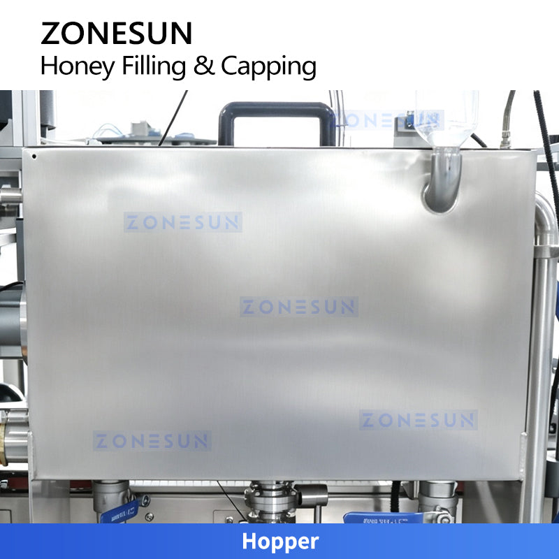 ZONESUN ZS-FSHS22 Automatic Honey Filling and Press Capping Machine for Viscous Liquids