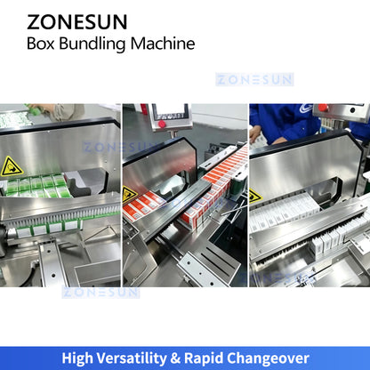 ZONESUN ZS-WK300 Automatic Carton Stacking and Banding Machine for Box Packaging Line