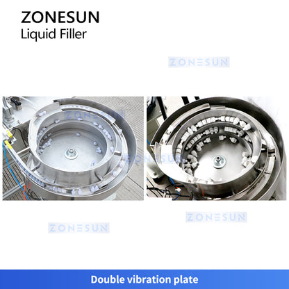 ZONESUN ZS-AFC7-1 Monoblock Desktop Compact  Automatic Eye Drop Bottle Filling Capping Machine Ceramic Pump Liquid Filler for Small Bottles