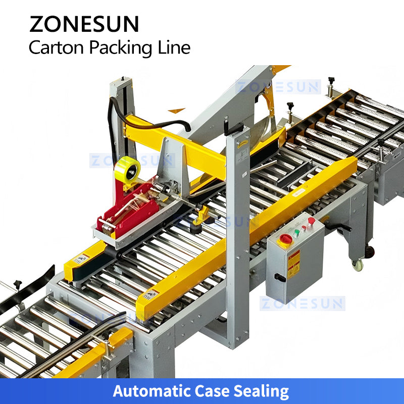 Full Automation: ZONESUN ZS-CSPM5 End-of-Line Packaging System Case Packing, Palletizing & Wrapping