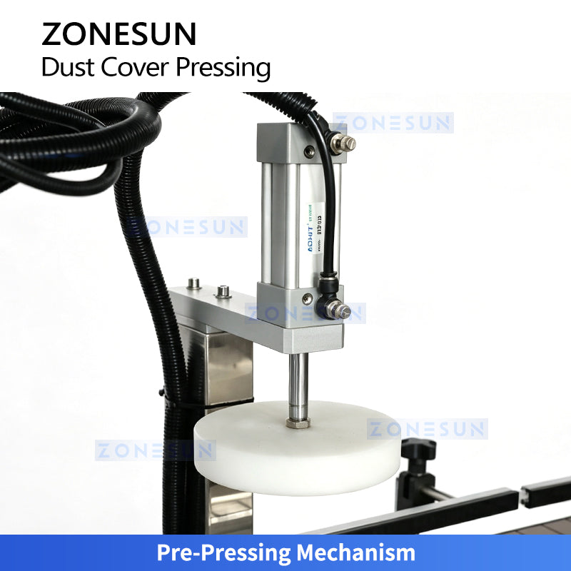 ZONESUN ZS-VTYG03 Automatic Dust Cover Pressing and Capping Machine for Large Bottles