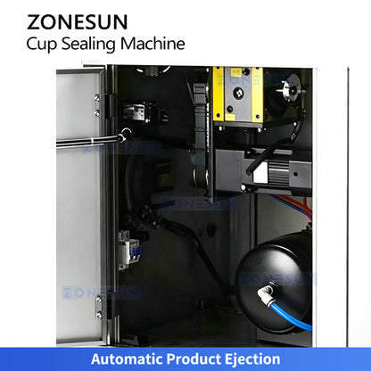 ZONESUN ZS-KCS6 Automatic Pneumatic Rotary Cup Tea Can Heat Sealing Machine