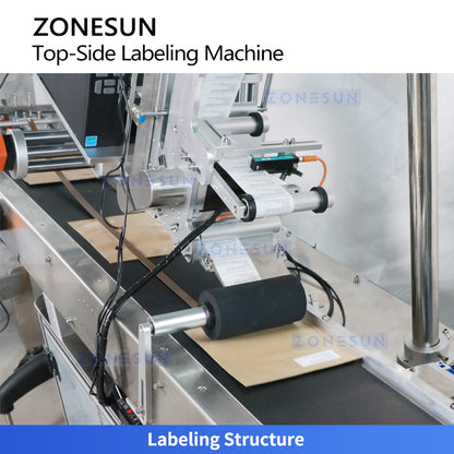 Efficient Labeling: ZONESUN ZS-TB163PO Print & Apply Machine for Pouches, Cards & Flat Cartons