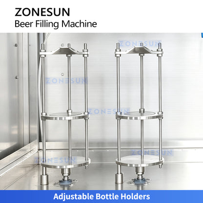 ZONESUN ZS-DG4A Automatic 4-Head Beer Isobaric Filling Machine with Fermentation Tank
