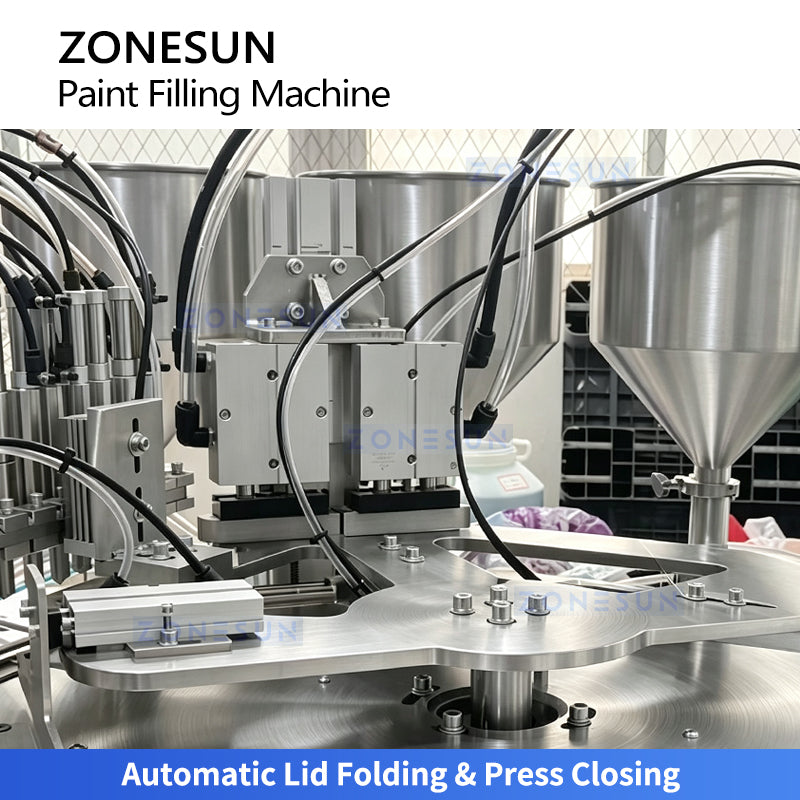 ZONESUN ZS-YL11 Automatic Rotary Paint Filling and Sealing Machine for Chemical Products