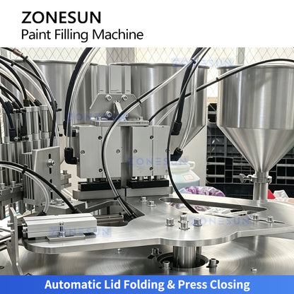 ZONESUN ZS-YL11 Automatic Rotary Paint Filling and Sealing Machine for Chemical Products