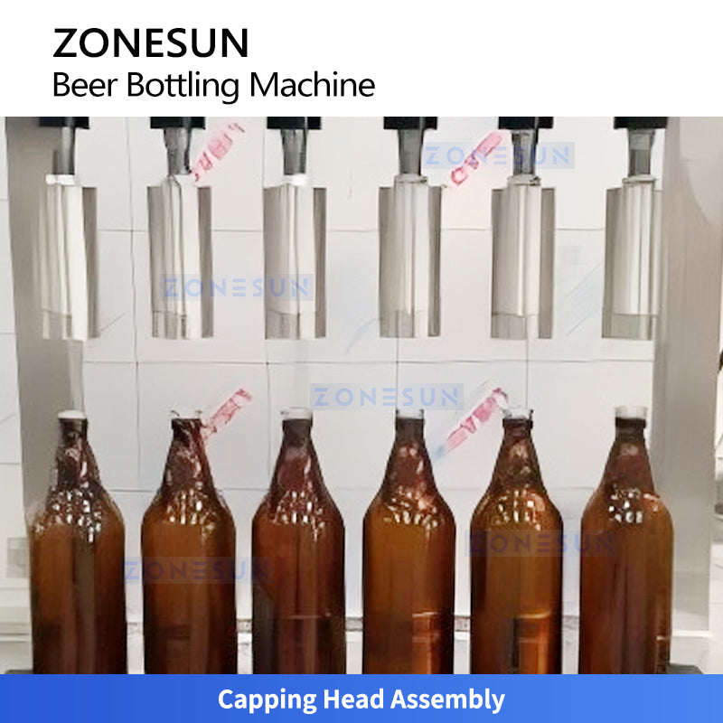 ZONESUN ZS-CFC5 Semi-Automatic Beer Bottle Filling and Capping Machine for Small Breweries