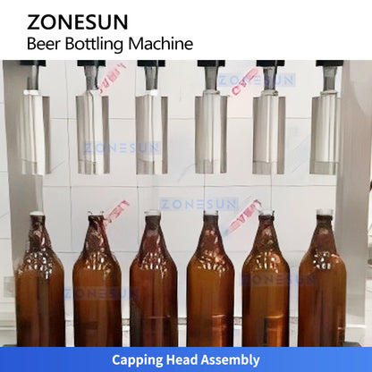 ZONESUN ZS-CFC5 Semi-Automatic Beer Bottle Filling and Capping Machine for Small Breweries