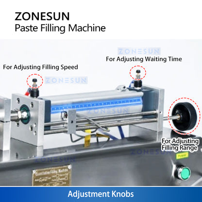 ZONESUN ZS-GTJ Pneumatic Paste Filling Machine for sauces, creams, gels