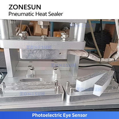 ZONESUN ZS-FK360 Semi Automatic Pneumatic Heat Sealing Machine for Cups Trays, Tubes and Containers