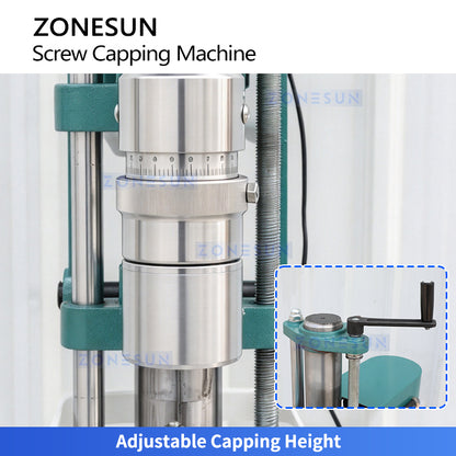 ZONESUN ZS-YG60B2 Semi Automatic 28mm Screw Cap Bottle Capping Machine Adjustable Torque Cap