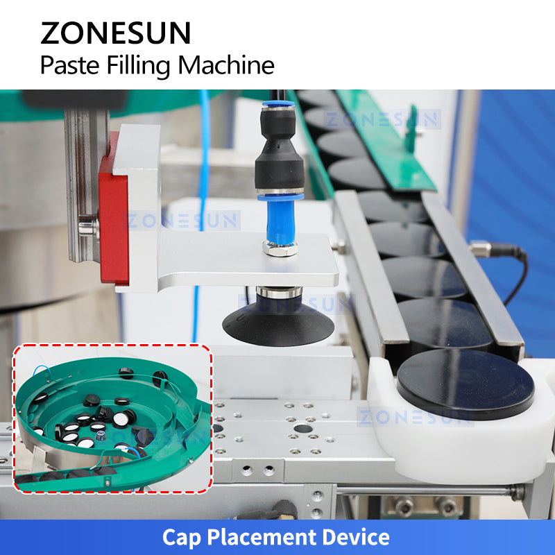 High Precision:ZONESUN ZS-AFC19B Rotor Pump Paste Filling and Capping Machine for Cosmetic Cream&Gel