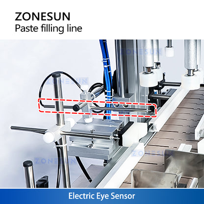 ZONESUN ZS-FAL180D8 Desktop Bottle Filling Capping Labeling Machine For Paste
