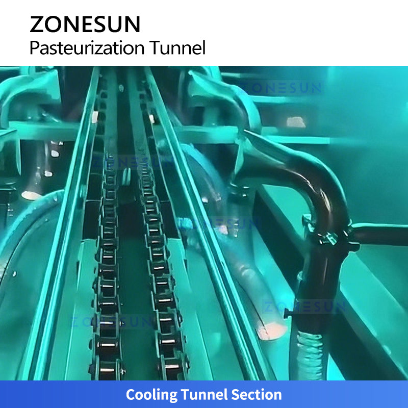 ZONESUN ZS-PM2 Tunnel Pasteurizer for Bottled and Canned Beverage Process