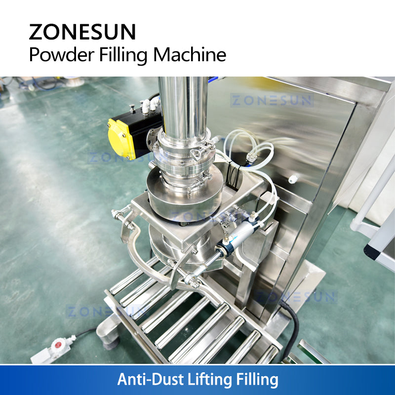 Precision Servo: ZONESUN ZS-FM75L Semi-Automatic Anti-Dust Auger Powder Bag Filling Machine