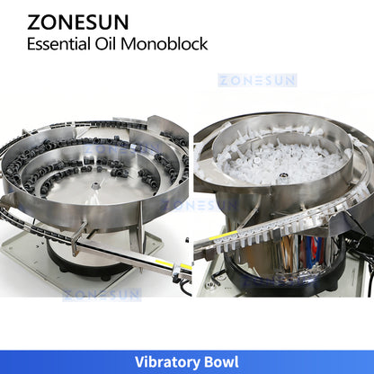 Monoblock System: ZONESUN ZS-AFC52 Essential Oil Filling, Stoppering&Capping Machine Production Line