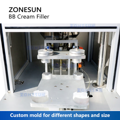 ZONESUN ZS-GTBB2 Dual Head BB Cream Filling Machine for Air Cushion & Beauty Product Packaging