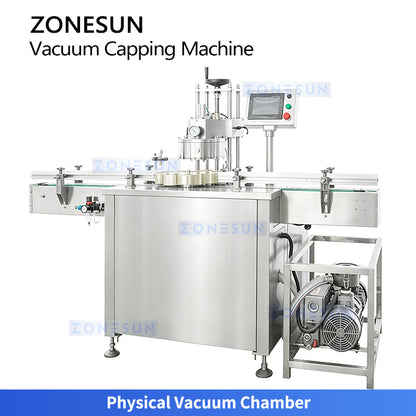 ZONESUN ZS-XG240 Automatic Vacuum Capping Machine for Jars and Glass Bottles