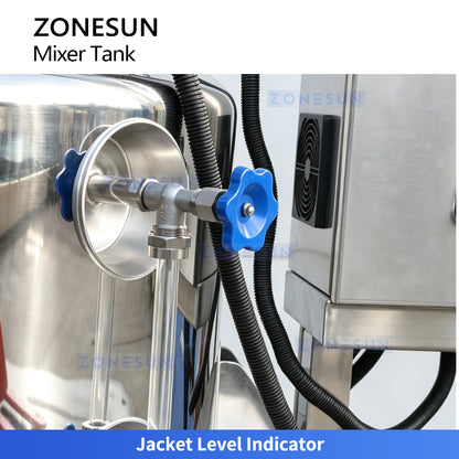 ZONESUN ZS-VMB200L Vacuum Homogenizing Emulsifier Mixer for Cream Lotion Sauce Production