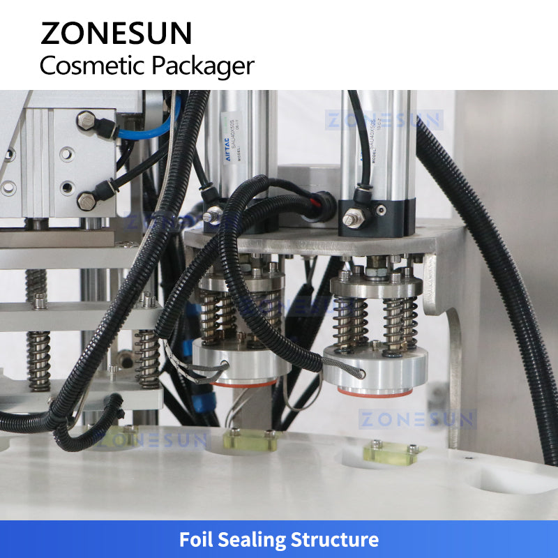 ZONESUN ZS-AFC28B Automatic Cosmetic Cream, Serum & Lotion Filling, Foil Sealing and Capping Machine