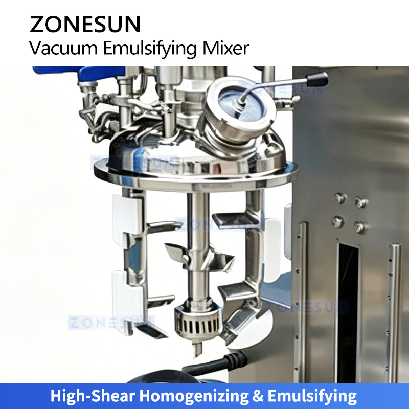Perfect Emulsions: ZONESUN ZS-MX360 Lab Vacuum High Shear Mixer for Creams, Lotions &Pharmaceuticals