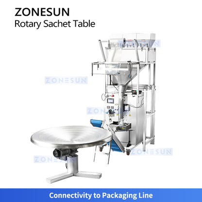 ZONESUN ZS-LP1200L Rotary Accumulation Table for Snack, Tea, Sauce and Pouch Packaging Lines