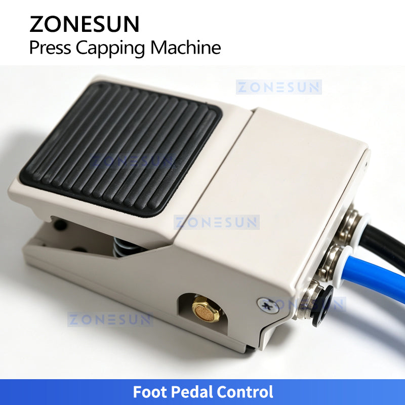 ZONESUN ZS-PDCM100C Semi-Automatic Pneumatic Press Capping Machine for Buckets and Pails