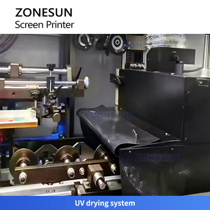 ZONESUN ZS-SWP2 Automatic Single Color Screen Printing Machine for Round and Oblate Bottles