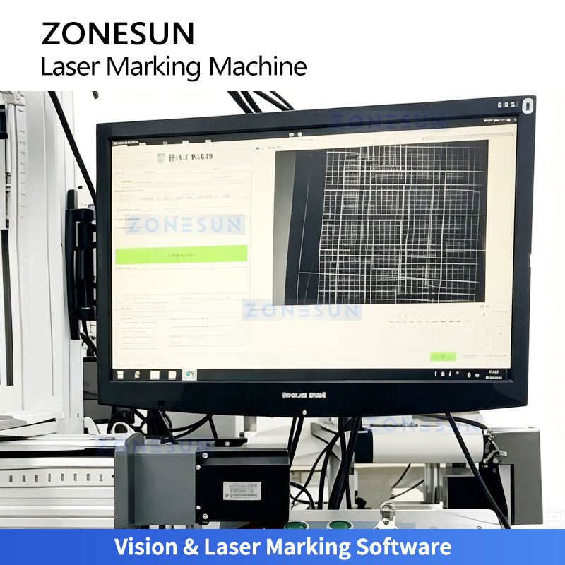 ZONESUN ZS-LMC2 Automatic CCD Vision Positioning Laser Marking Machine for QR Code Logo