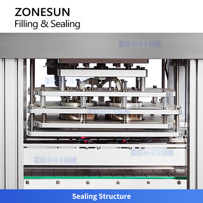 ZONESUN ZS-FAL180G4 Rotor Pump Weighing Filling and Sealing Machine for Cup Puree & Thick Pastes