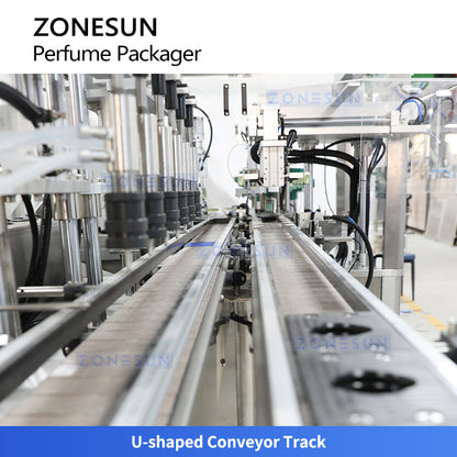 ZONESUN ZS-AFC9C Fully Automatic Perfume Filling, Pump Head Placing, and Capping Production Line