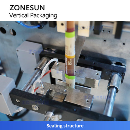 ZONESUN ZS-FS120Q Vertical Powder Packing Machine with Automatic Sachet Filling and Pillow-Type Back Seal for Coffee Spices and Pharma
